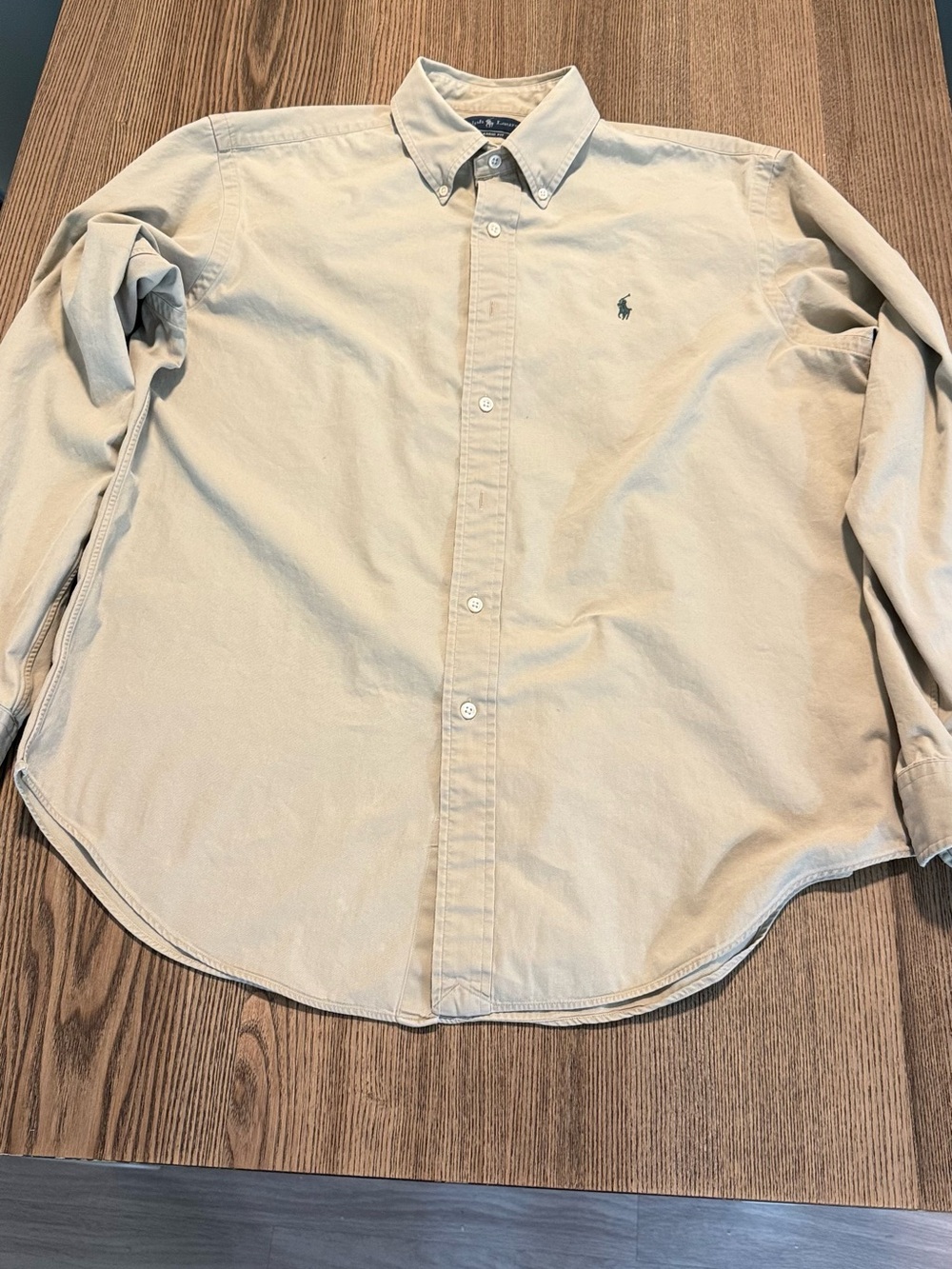 Ralph Lauren Button-Down Shirt in Light Khaki